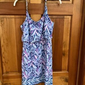 Lily Pulitzer Barton Blue Star Gazing Engineered Cannavale Dress